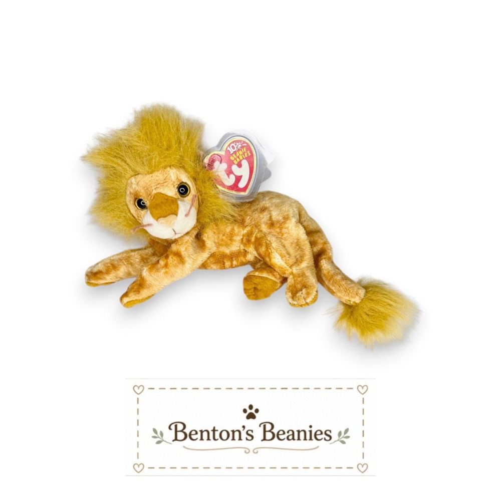 Orion the Lion Ty Beanie Baby | Sunset Sentinel 🌅 | Mint Heart Tag ⭐